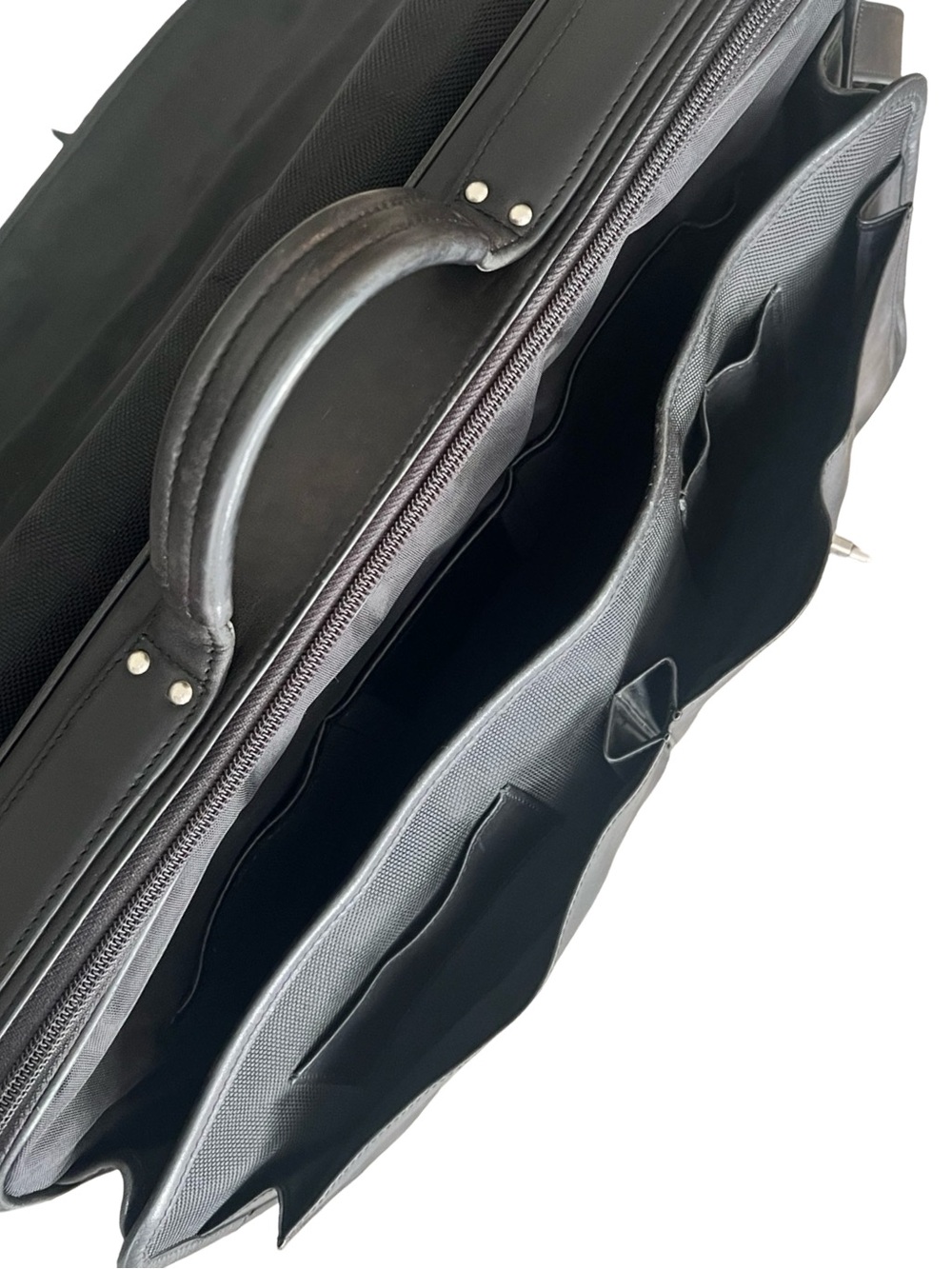 Coach Organizer Brief - Y2K Vintage Black Leather Briefcase - Picture 13 of 16